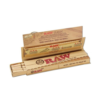 Бумажки Raw Connoisseur KS+ prerolled tips - Самокрутки - Бумага RAW - Магазин вапорайзеров, бонгов и лучших аксессуаров для курения  rastastore.ru